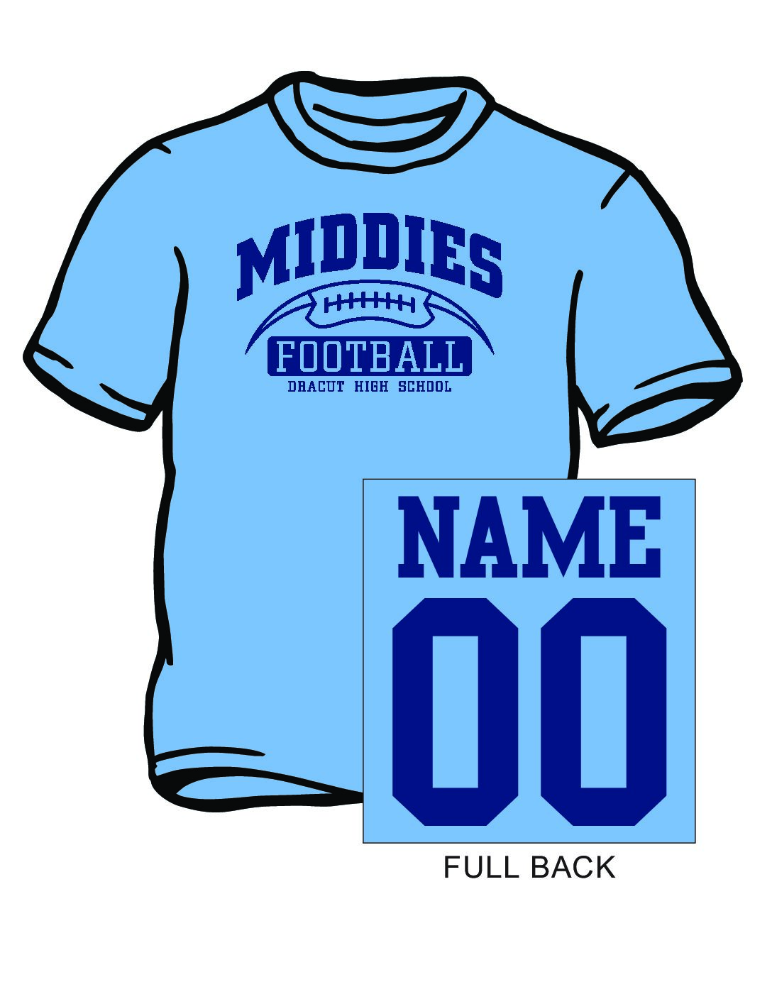 Columbia Blue Cotton T-shirt