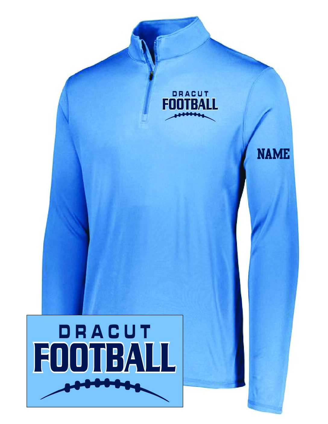 Columbia Blue Moisture Wicking 1/4 Zip