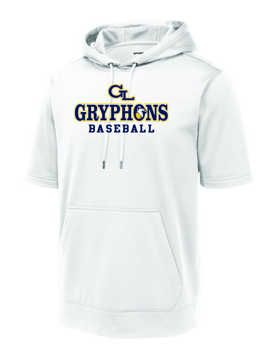 White Short Sleeved Hoodie