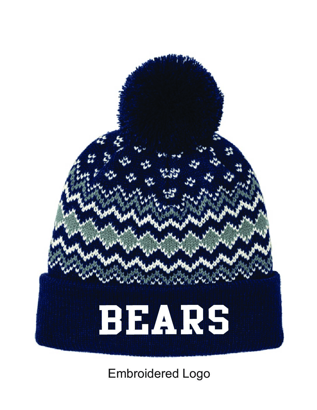 Knit Cap with Pom Pom