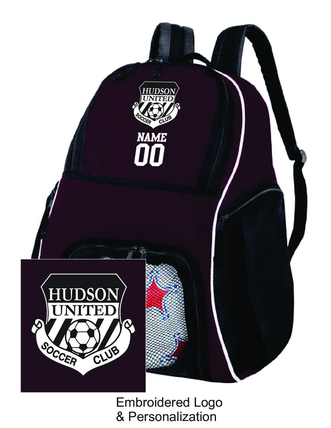 Maroon Player Ball Bag