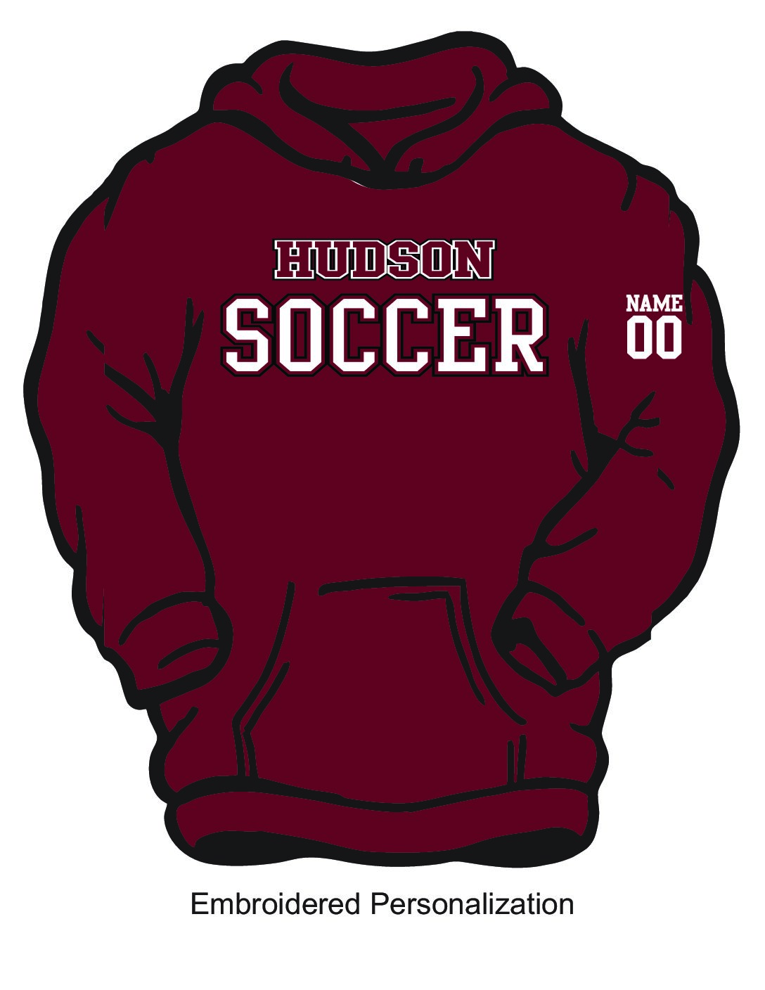 Maroon Hooded Sweatshirt