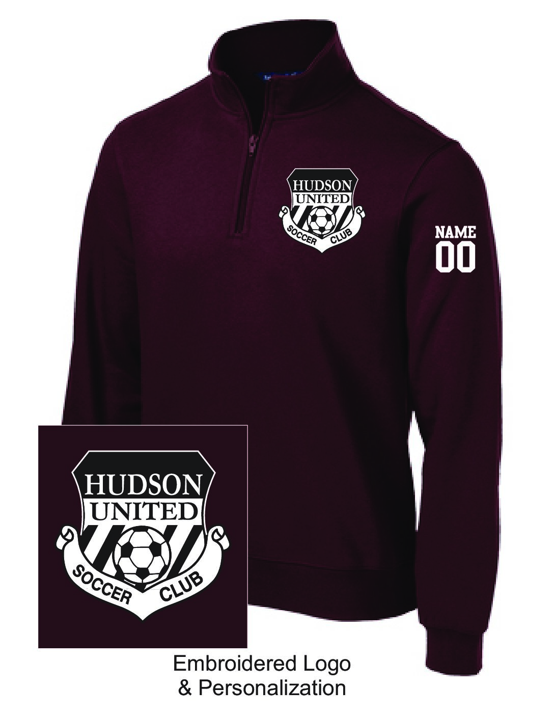 Maroon 1/4 Zip Sweatshirt