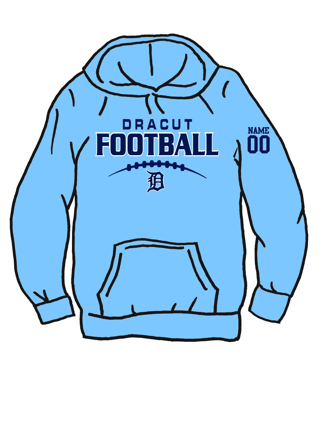 Columbia Blue Hooded Sweatshirt