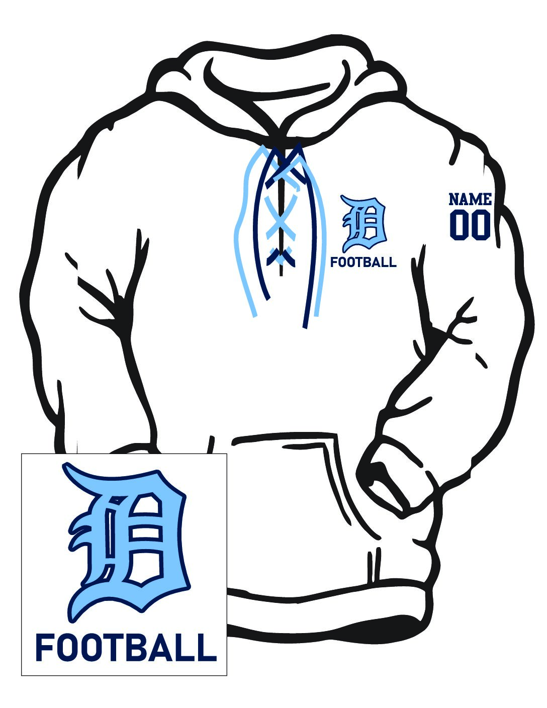 White Hoodie with Laces