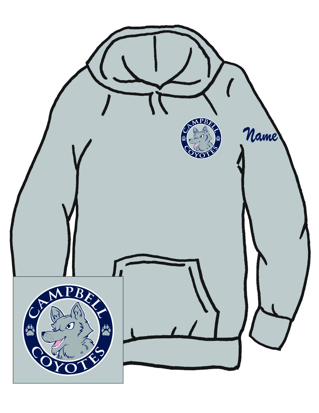 Grey Soft Style Hoodie