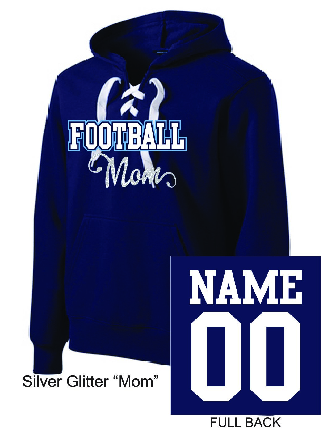 Navy Hoodie with Laces