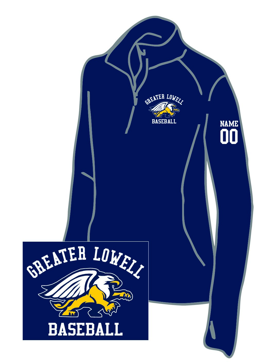 Women's Navy Quarter Zip