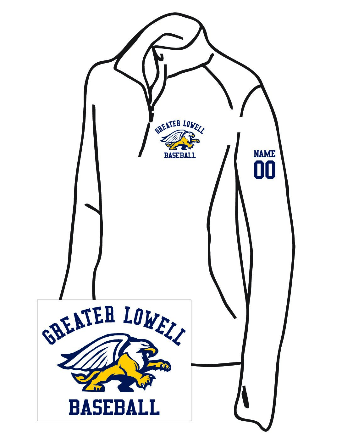 Women's White Quarter Zip