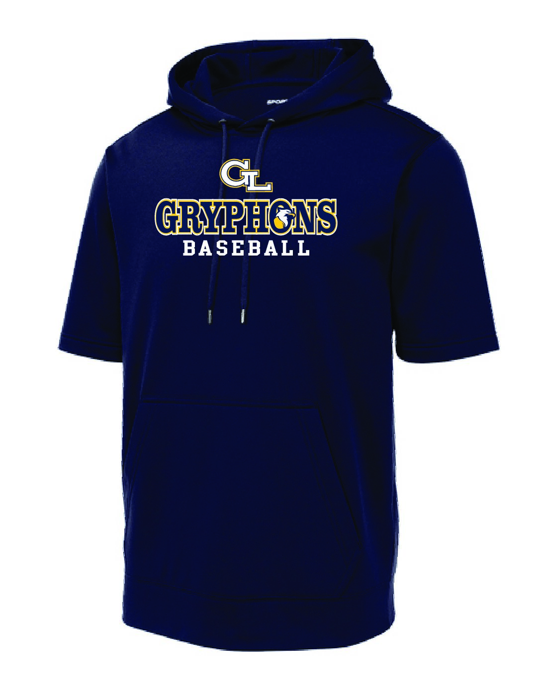 Navy Short Sleeved Hoodie