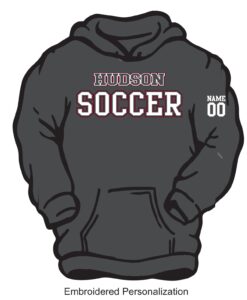 Charcoal Hooded Sweatshirt - Full Front Logo