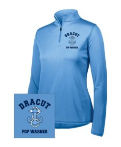 Ladies 1/4 Zip Pullover - Columbia Blue