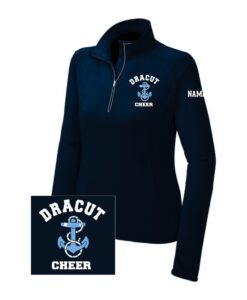 Ladies 1/4 Zip Pullover - Navy Cheer