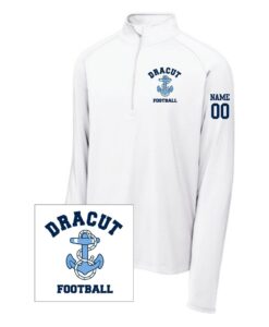 Adult 1/4 Zip Pullover - White Football