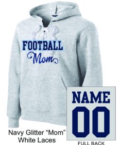Football Mom Hoodie with Laces – Grey